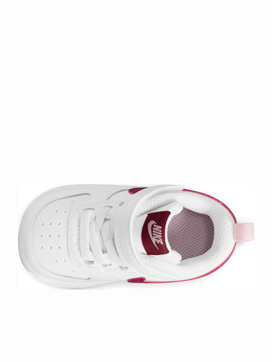 Court Court Borough Kids Sports Shoes White / Dark Beetroot