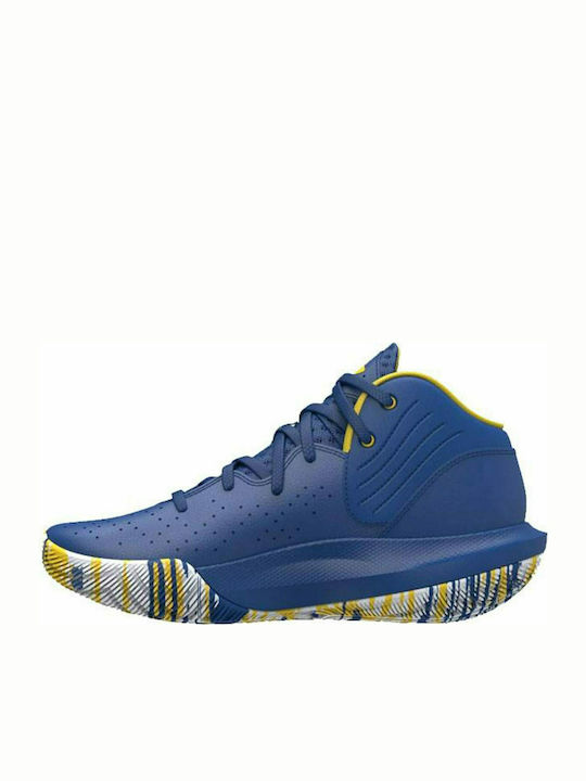 Ua Gs Jet Kinder Sportschuhe Basketball mit Schnürsenkeln Blau