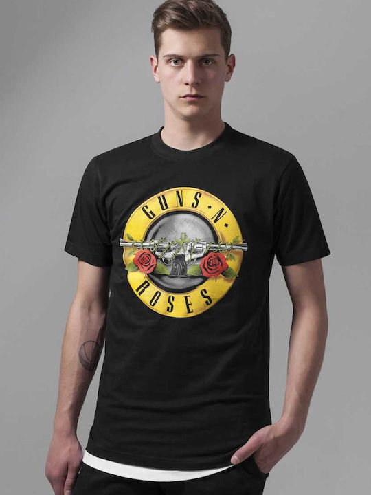 Merchcode Guns N' Roses Logo T-shirt σε Μαύρο χρώμα
