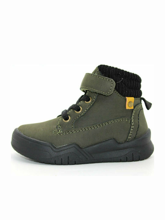 Anatomical Kids Boots with Velcro Khaki