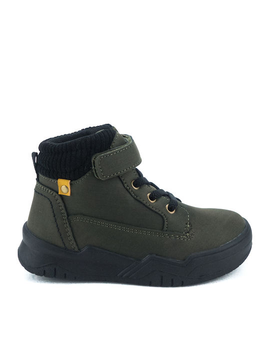 Anatomical Kids Boots with Velcro Khaki