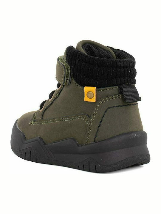 Anatomical Kids Boots with Velcro Khaki