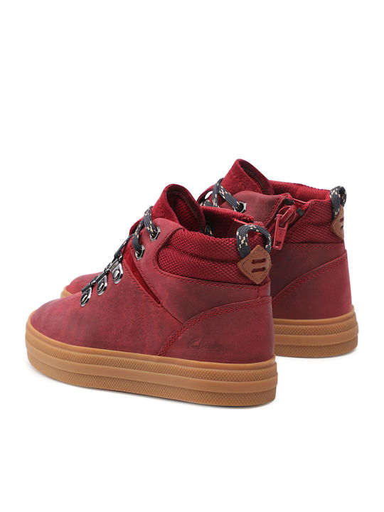 Nova Hike K Anatomical Leather Kids Boots with Zipper Burgundy