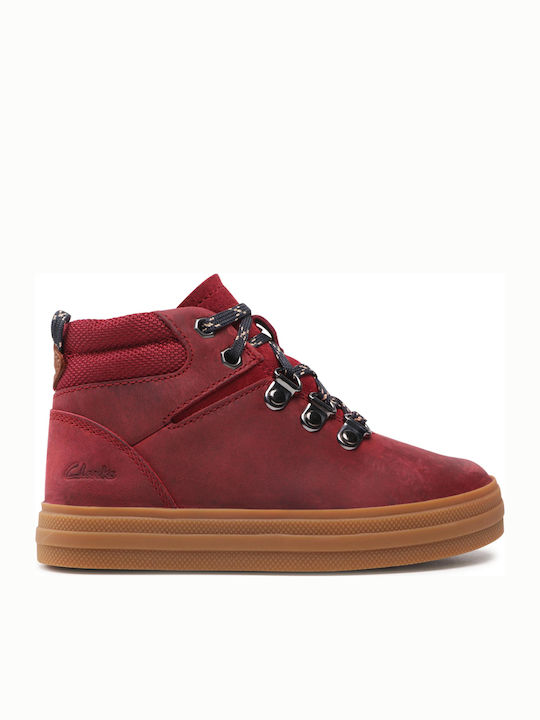 Nova Hike K Anatomical Leather Kids Boots with Zipper Burgundy