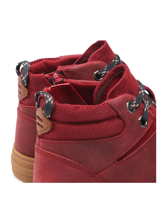 Nova Hike K Anatomical Leather Kids Boots with Zipper Burgundy