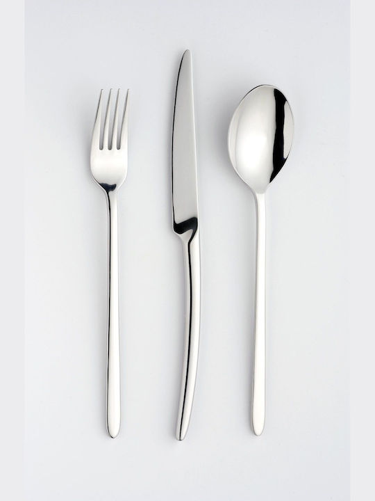 Cryspo Trio 72-Piece Stainless Steel 18/10 Silver Cutlery Set with Suitcase Inka