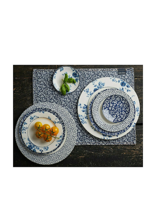 Laura Ashley Blueprints Πιάτο Γλυκού από Πορσελάνη Floris με Διάμετρο 21cm