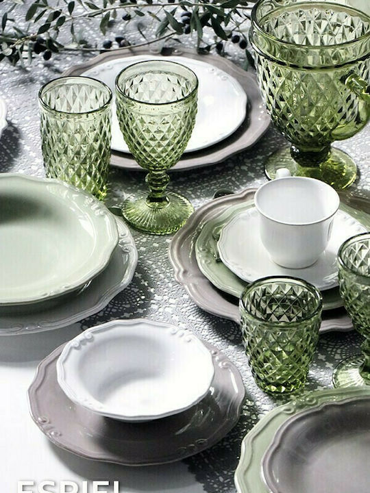 Espiel Tiffany Plate Soup Ceramic Physical with Diameter 24cm RSL102K6