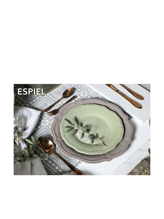 Espiel Tiffany Plate Soup Ceramic Physical with Diameter 24cm RSL102K6
