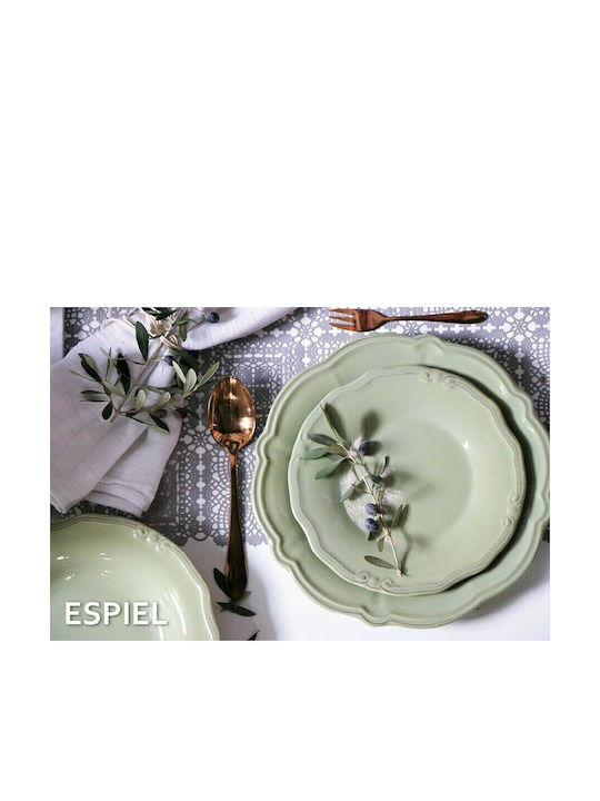 Espiel Tiffany Plate Soup Ceramic Physical with Diameter 24cm RSL102K6