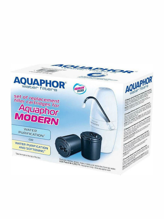 Aquaphor Ersatz-Wasserfilter für Wasserhahn aus Aktivkohle Β-200 Modern V.2 2Stück