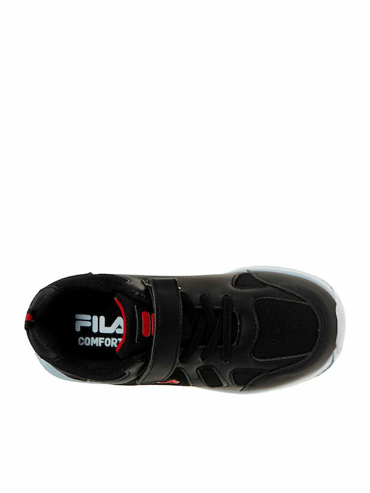 Comfort Strong 2 Παιδικά Sneakers με Σκρατς Μαύρα