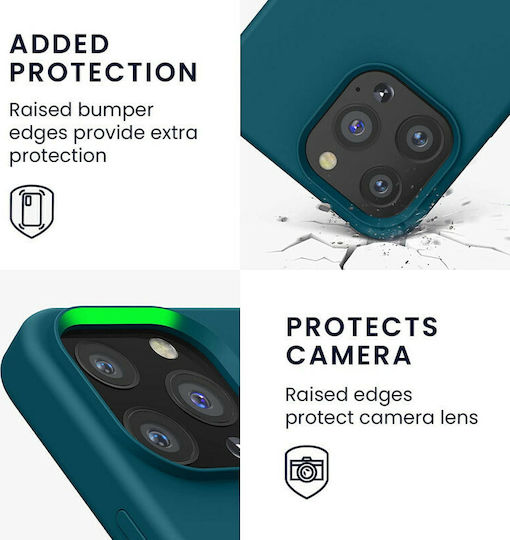 KWmobile Rubberized Umschlag Rückseite Silikon Petrol Matte (iPhone 13 Pro)