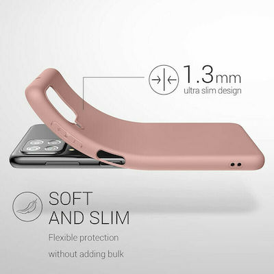 KWmobile Coperta din spate Silicon Rose Tan (Galaxy A22 4G - Galaxy A22 4G) 55493.193