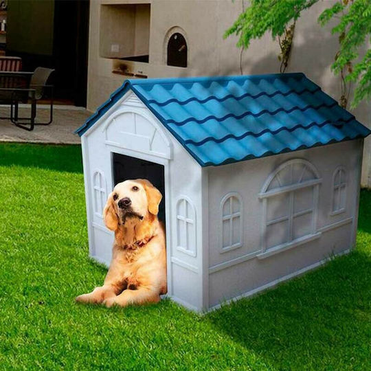 Vesta Large Dog House Plastic Outdoor White 84.2x98.2x82cm
