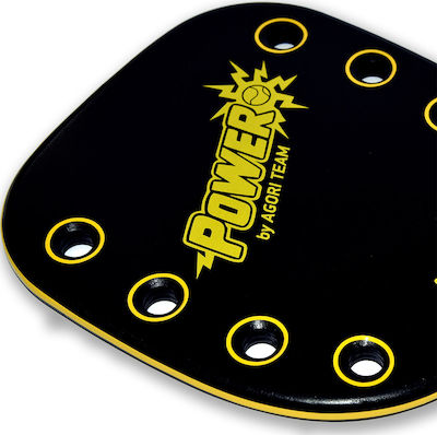 "το αγόρι" Power Beach Racket Black 380gr with Straight Handle Yellow