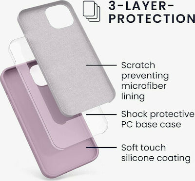 KWmobile Rubberized Silicone Back Cover Mauve (iPhone 13)