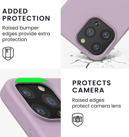 KWmobile Rubberized Back Cover Silicone Mauve (iPhone 13 Pro)