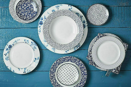 Laura Ashley Blueprints Salatschüssel aus Porzellan China Rose 23x23x9cm 1Stück