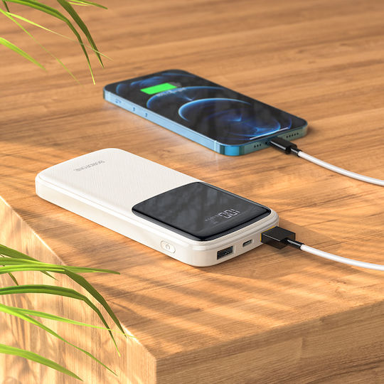 Borofone BJ17 Power Bank 10000mAh with 2 USB-A Ports White