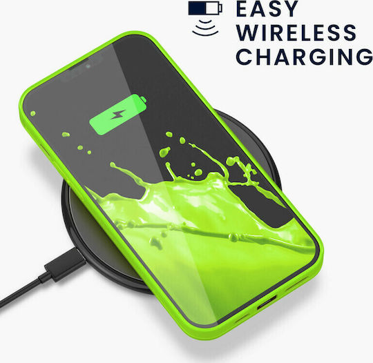 KWmobile Umschlag Rückseite Silikon Neon Yellow (iPhone 13 Pro Max)