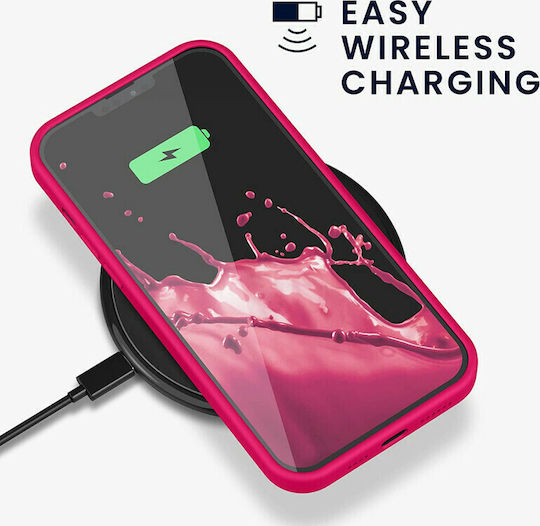 KWmobile Rubberized TPU Back Cover Silicone Neon Pink (iPhone 13 Pro Max)
