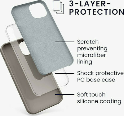 KWmobile Rubberized Silicone Back Cover Taupe (iPhone 13)