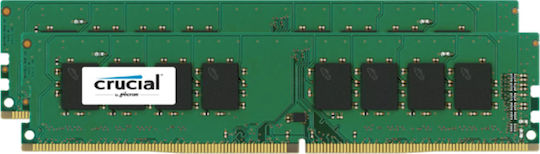 Crucial 8GB DDR4 RAM с 2 модула (2x4GB) и Скорост 2400 за Настолен Компютър