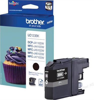 Brother LC123 Original InkJet Printer Ink Black (LC-123BK)