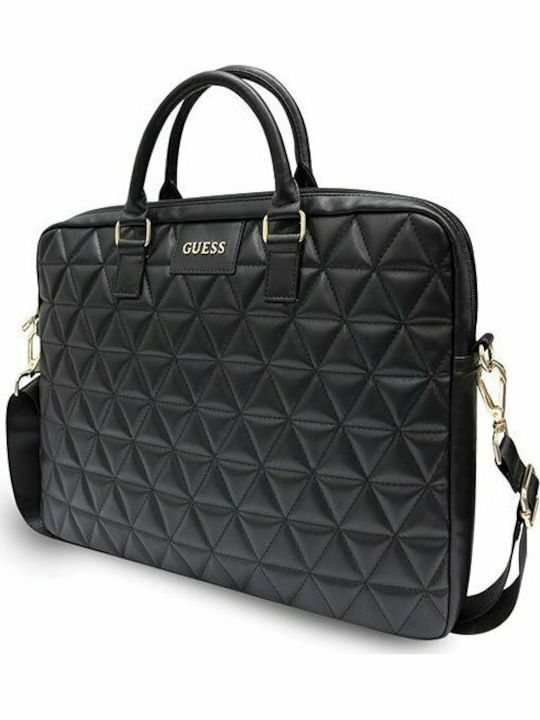 Guess Quilted Τσάντα Ώμου / Χειρός 15" Μαύρη Guess Quilted Τσάντα Ώμου / Χειρός 15" Μαύρη