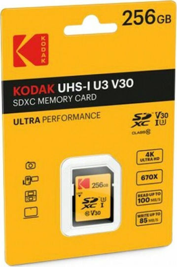 Kodak Ultra Performance microSDXC 256GB U3 V30 A1 UHS-I με αντάπτορα