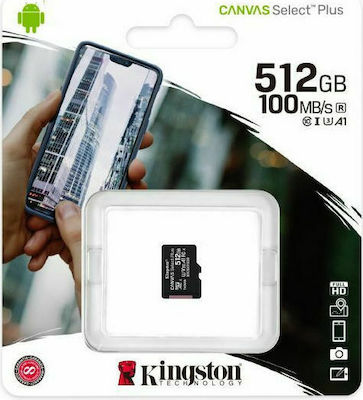 Kingston Canvas Select Plus microSDXC 512GB Class 10 U3 V30 A1 UHS-I