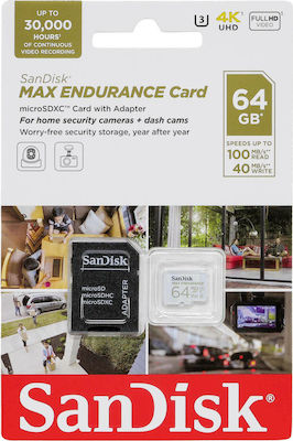 Sandisk Max Endurance microSDXC 64GB Class 10 U3 V30 UHS-I