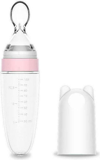Kikka Boo Baby Spoon Squeeze with Adjustable Flow made of Silicone Comet Pink