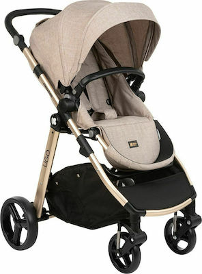 Kikka Boo Ugo 3 in 1 Verstellbar 3 in 1 Baby Kinderwagen Geeignet für Neugeborene Beige Melange