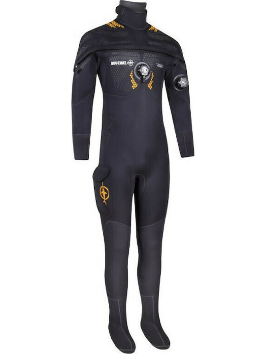 Beuchat Ice Pro Dry Ολόσωμη Στολή Κατάδυσης με Φερμουάρ Μαύρη 4mm