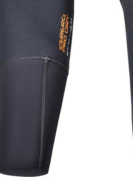 Beuchat Ice Pro Dry Ολόσωμη Στολή Κατάδυσης με Φερμουάρ Μαύρη 4mm