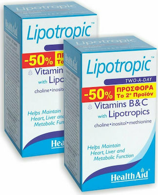 Health Aid Lipotropic with Vitamins B & C 2 x 60 tablets