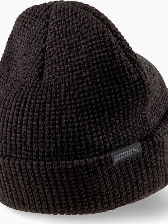 Puma Classics Archive Mid Fit Ribbed Beanie Cap Black 022848-06