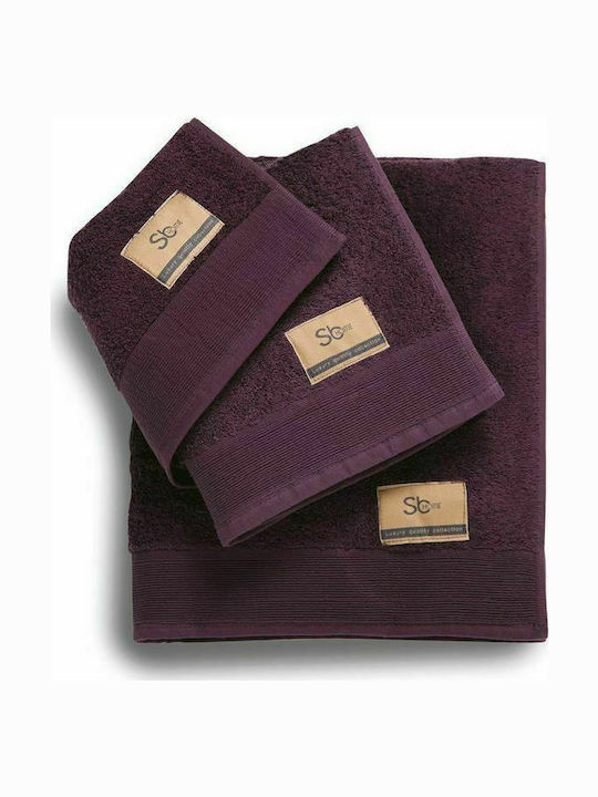 SB Home Facecloth Elegante 50x100cm. Purple Weight 600gr/m²