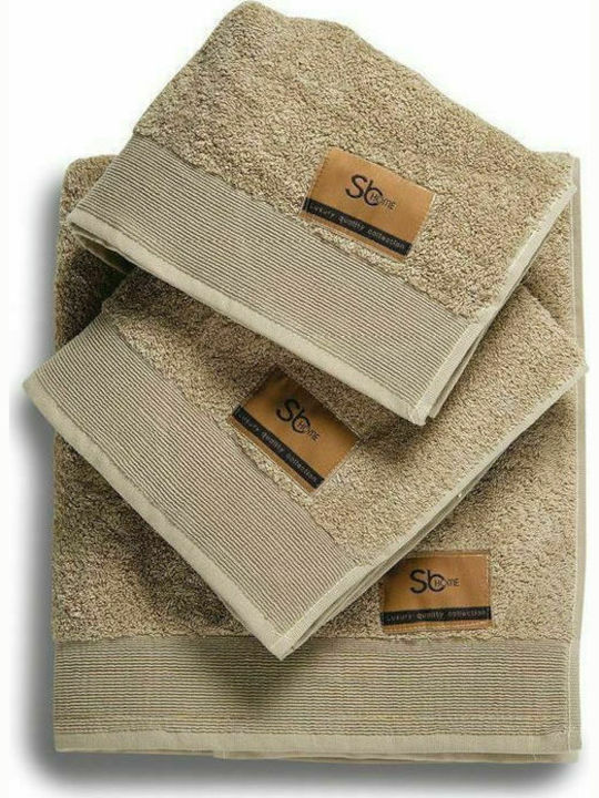 SB Home Facecloth Elegante 50x100cm. Beige Weight 600gr/m²