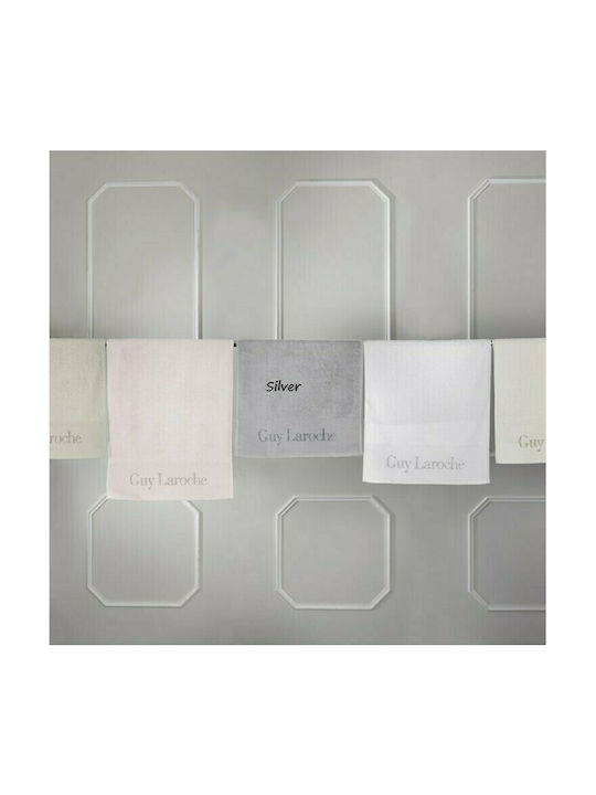 Guy Laroche 3pc Bath Towel Set Futura Silver Weight 500gr/m²