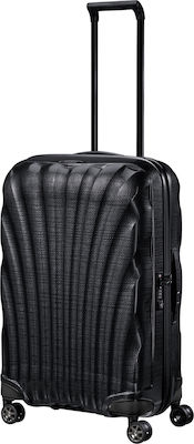 Samsonite Spinner Medium Travel Suitcase Hard Black with 4 Wheels Height 69cm