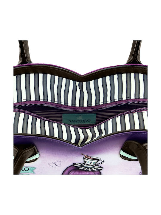 Santoro A Little More Tea Kinder Rucksack Umhängetasche Lila 30cmx10cmx30cmcm