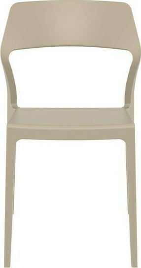 Outdoor-Stuhl Polypropylen Snow Taupe 52x56x83εκ.