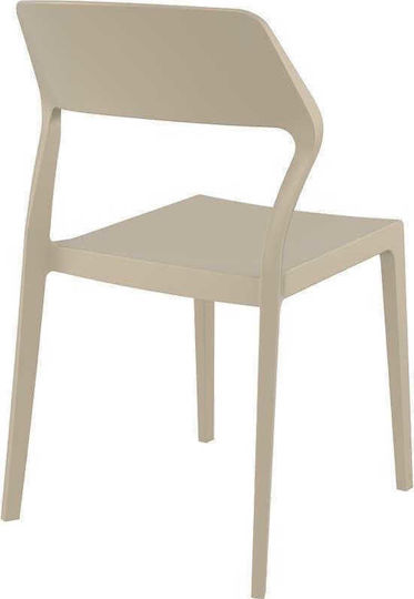 Outdoor-Stuhl Polypropylen Snow Taupe 52x56x83εκ.