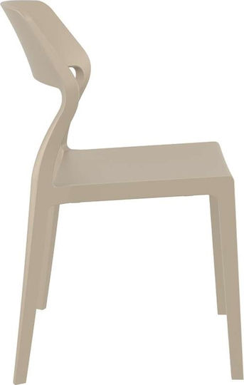 Outdoor-Stuhl Polypropylen Snow Taupe 52x56x83εκ.