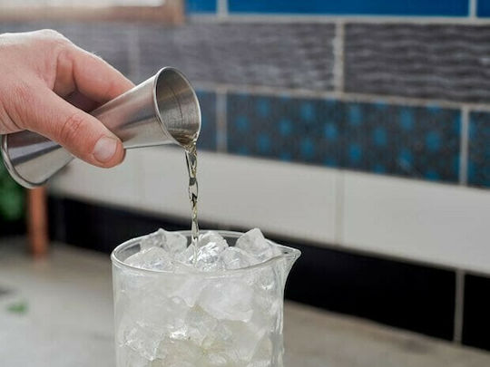 Karni Double Bar Spirit Measure 30/60ml Inox