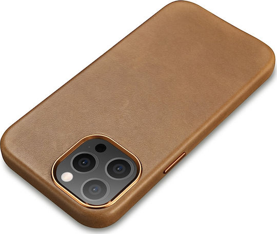 iCarer Oil Wax Back Cover Piele Maro (iPhone 13 Pro)
