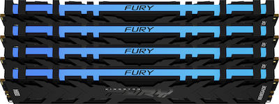 Kingston Fury Renegade RGB 32GB DDR4 RAM mit 4 Modulen (4x8GB) und Geschwindigkeit 3600 für Schreibtisch